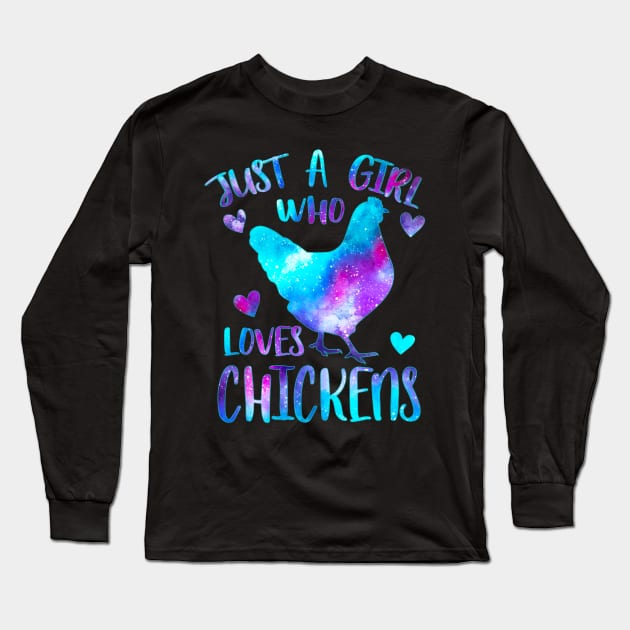 Just a girl who loves chickens Long Sleeve T-Shirt by PrettyPittieShop